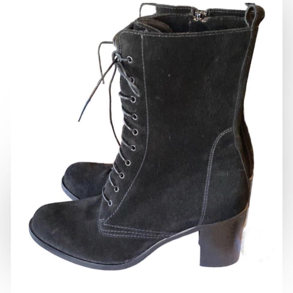 La Canadienne Waterproof Suede Lace Up with Zipper Boots